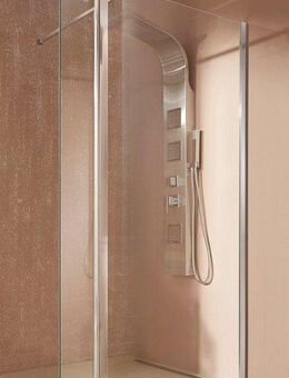 welltime Walk-in-Dusche Mailand, Einscheibensicherheitsglas, in 3 verschiedenen Breiten (90,100, 120cm), 6mm Sicherheitsglas