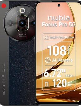 Nubia Focus Pro 5G Smartphone (17,07 cm/6,72 Zoll, 256 GB Speicherplatz, 108 MP Kamera)