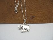 ☝️☝️☝️ Halskette, 925 Silber plat. + Anhänger Elefant in 3D, NEU ⭐⭐⭐⭐⭐ - Gersthofen