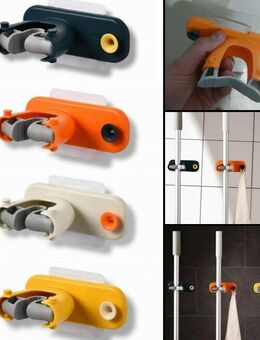 2x Selbstklebend Besenhalter Schnellpanner Mophalter Tuch Wand Halterung Farbig 9,90* - Villingen-Schwenningen