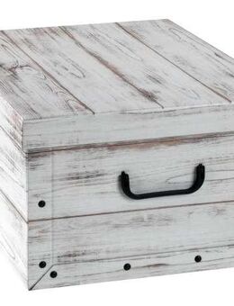 Aufbewahrungskiste | Karton | Holzoptik | mit Deckel Aufbewahrungsbox weiss - Stolberg (Rheinland, Kupferstadt)