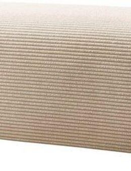 LeGer Home by Lena Gercke Hocker PIARA, Polsterhocker mit Kedernaht, Cord, Leinenoptik o. Strukturstoff, zur Serie PIARA, rechteckig, schwarze Füße, bequemer Sitzkomfort