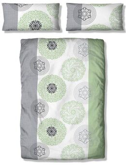 my home Bettwäsche Cison in Gr. 135x200 oder 155x220 cm, Biber, 2 teilig, florale Bettwäsche aus Baumwolle