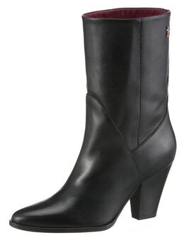 Tommy Hilfiger MID COWBOY HEEL LEATHER Cowboy Stiefelette, Trichterabsatz, Stiefelette, Westernstiefelette in spitzer Form