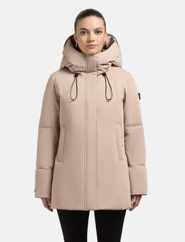 khujo Kurzmantel Allap Warmer Damen Mantel mit innenliegenden Rucksack-Trägern