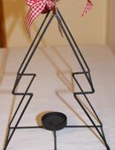 Weihnachtlicher Kerzenständer Tannenbaum Form Metall Schwarz in 86565