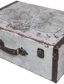 HMF Schatztruhe Vintage Koffer Holztruhe Weltkarte #VKO101-44 - Birkenfeld (Baden-Württemberg)