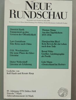 Neue Rundschau 1978, 3. Heft - Münster