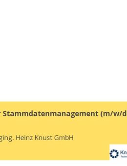 Mitarbeiter Stammdatenmanagement (m/w/d) - Herne
