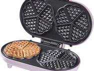 bestron Waffeleisen ADWM1000P Doppel-Waffelmaker, 1000 W, für klassische Herzwaffeln, Antihaftbeschichtung