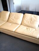 ITALIENISCHES ECHTLEDER-ECKSOFA GEBRAUCHT / NICHTRAUCHERHAUSHALT in 70199