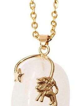 Firetti Kette mit Anhänger Schmuck Geschenk Halsschmuck Anker/Halskette Sternzeichen Geburtsstein, Made in Germany - mit Edelstein