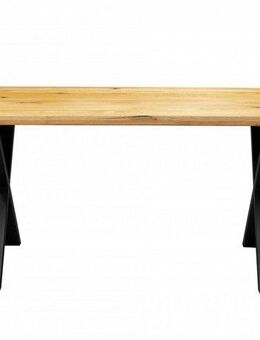 Home affaire Esstisch Model 1, Eiche Massivholz und pulverbeschichtete Metallbeine