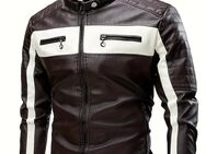 Herren-PU-Leder-Farbblockjacke - Nordenham Zentrum