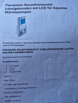 Steuerung Wärmepumpe Panasonic - Falkensee