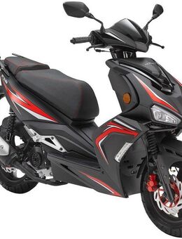 Luxxon Motorroller F18, 50 ccm, 45 km/h, Euro 5, (abschließbares Staufach), 2 Sitzplätze, für Erwachsene, Sportliches Design, 4-Takt Motor