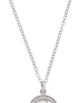 LEONARDO Kette mit Anhänger Halskette Anouka, mit Zirkonia (synth) - mit Perle (imitiert)