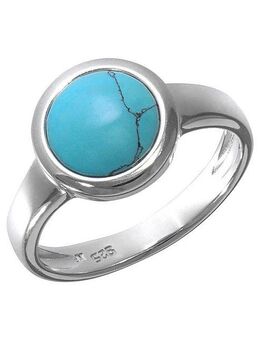 Vivance Fingerring 925/- Sterling Silber rhodiniert Türkis