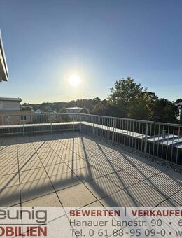 Lichtdurchflutete 4-Zi.-Penthouse-Wohnung mit EBK & zwei Dachterrassen in Hanau-Wolfgang - Hanau (Brüder-Grimm-Stadt)