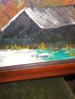 Olgemälde von H. Breuer,Alt,Holzrahmen,ca. 62x49,5 cm - Linnich