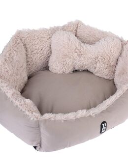 TIAKI Kuschelbett Fluffy Bone - L 50 x B 40 x H 20 cm