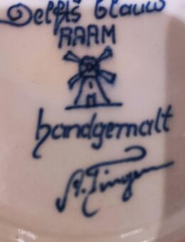 Deckel Vase ca 28 cm hoch Delfter Blau - Köln