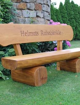 Gartenbank aus Lärche. Holzbank. Hochzeitsgeschenk. Krongartmöbel. - Steyerberg