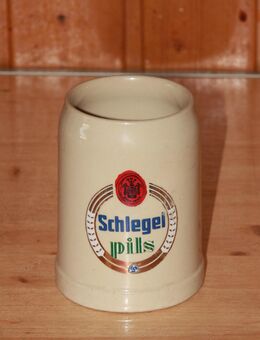 Schlegel Pils Bierkrug Keramik Steinzeug Steingut 0,5 L sehr alt - Borken