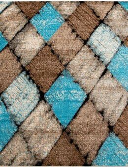 Paco Home Teppich Metro 167, rechteckig, Höhe: 12 mm, Kurzflor, modernes Rauten Muster, ideal Wohnzimmer & Schlafzimmer