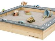 MUDDY BUDDY® Sandkasten Highway Hero, natur - lavagrau, FSC® - schützt Wald - weltweit