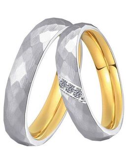 DOOSTI Trauring Schmuck Geschenk Edelstahl Trauring Ehering Partnerring LIEBE, wahlweise mit oder ohne Zirkonia