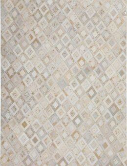 my home Lederteppich Arno, rechteckig, Höhe: 8 mm, jeder Teppich-ein Unikat, Wohnzimmer