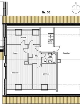 Schöne 2-Zimmer-Wohnung im Dachgeschoss - Umkirch