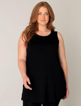 Base Level Curvy Longshirt ABBIGALE ärmellos, seitlich geschlitzt