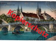 Alte Ansichtskarte „Merseburg Schloss m. Waterloobrücke“, 1914 - Landsberg