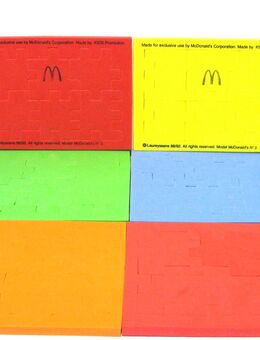 McDonald's Puzzle aus Schaumstoff - 8 Stück je 12cm x 9cm x 8mm - Biebesheim (Rhein)