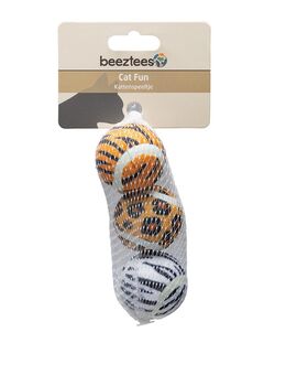 beeztees Katzenspielzeug Dschungelbälle - 3 x Ø 4,5 cm
