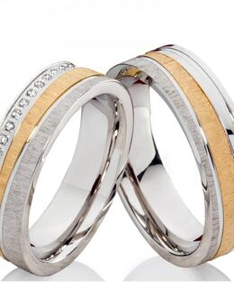 Edelstahlringe P301 mit Zirkonias - Aholming