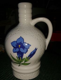 Vase weiß mit blauer Blume, 15cm, - Leipzig Ost