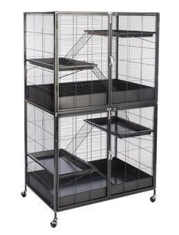 TIAKI Kleintierkäfig Étagère - Sparset: Hauptkäfig + Add-on (L 93,5 x B 63 x H 157,8 cm)