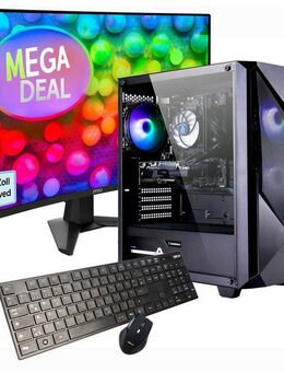 GAMEMAX MegaDeal Striker SET02599 PC-Komplettsystem (32", AMD Ryzen 7 5700X, RTX™ 5060, 32 GB RAM, 1000 GB SSD, Windows 11 + MSI MAG 32C6 Curved Monitor, 80cm (32)