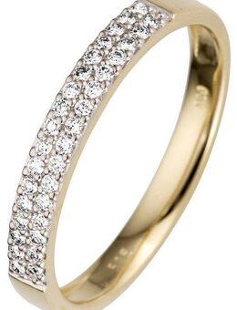 JOBO Fingerring, 585 Gold mit 33 Diamanten
