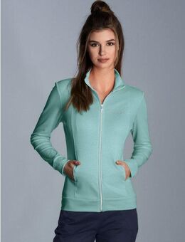 Trigema Sweatjacke TRIGEMA Jacke veredelt mit Kristallsteinen (1-tlg)