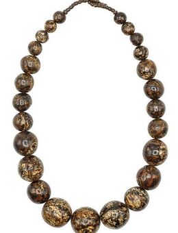COLLEZIONE ALESSANDRO Kette mit Anhänger Marble, runde Perlen in marmorierter Optik