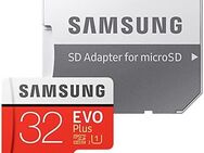 Speicherkarte MicroSDHC 32GB Samsung EVOPlus, mit einer Datenübertragung von bis zu 90MB/s, inklusive SD-Adapter, Windows Update 10 & 11 - 01-2024 - Fürth