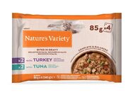 Nature's Variety Bites in Soße zum Sonderpreis! - Mixpaket mit Truthahn und Thunfisch 88 x 85 g