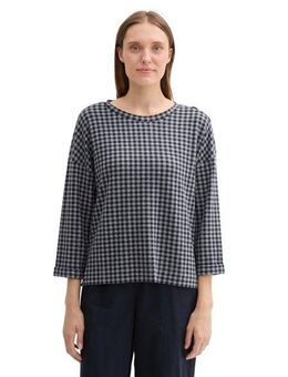 TOM TAILOR Sweatshirt 7/8 Arm - mit Karomuster