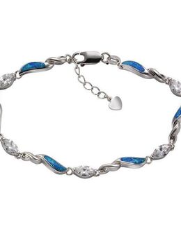 Vivance Armband 925/- Sterling Silber synth. Opal Zirkonia