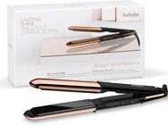 BaByliss Glätteisen ST482E Straight & Curl Brilliance Titan-Beschichtung, 2-in-1 Glätteisen