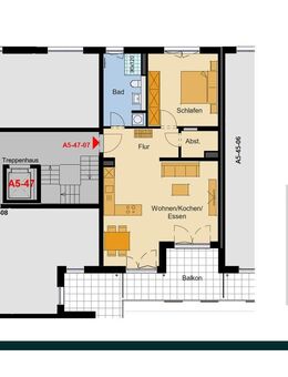 Friedrichspark Haus A5: Großer Wohnbereich, sonniger Süd-Balkon, Tageslichtbad, 1.OG bis 3.OG - Villingen-Schwenningen